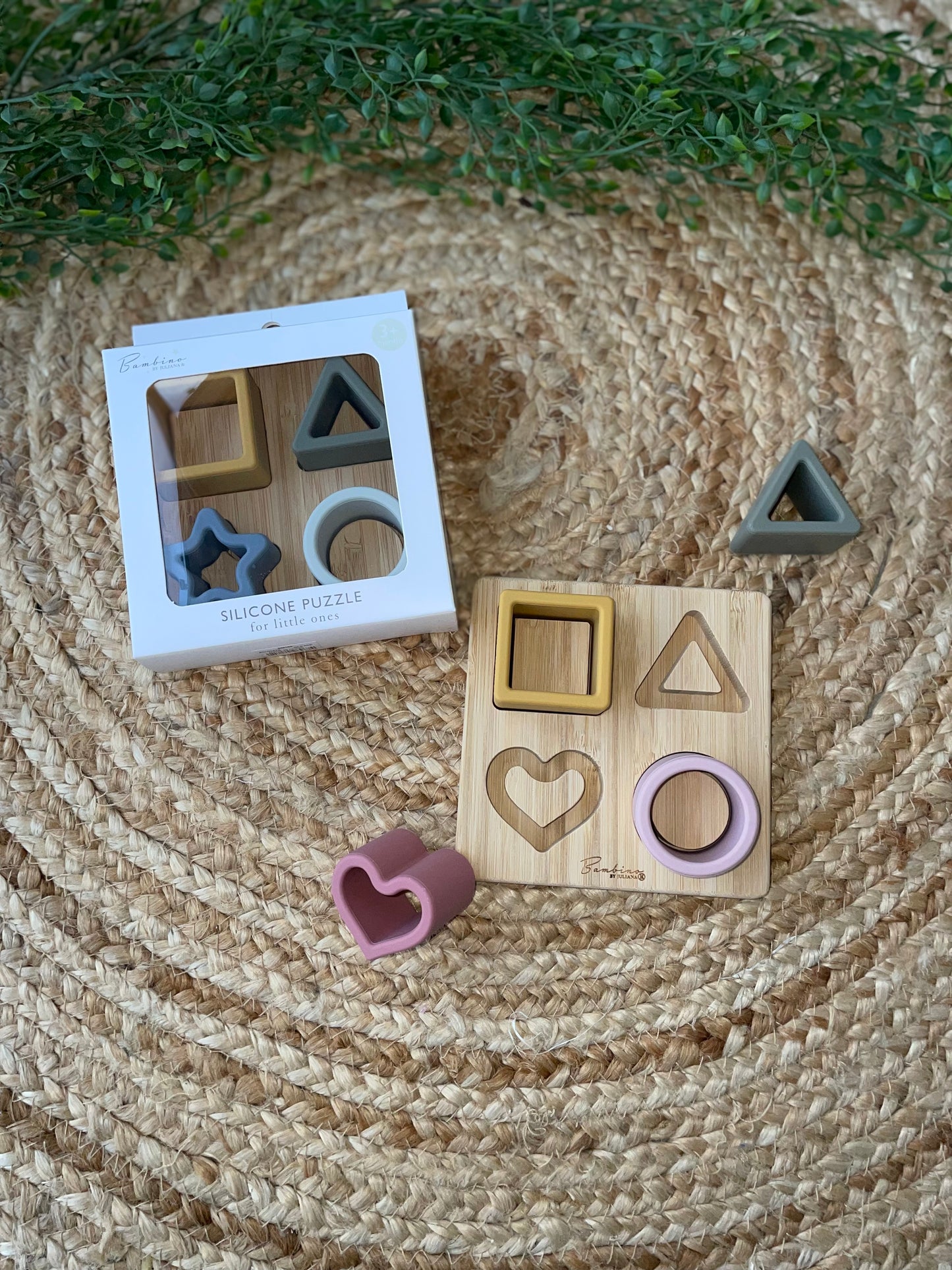 Bamboo/Sillicone Shape Puzzle