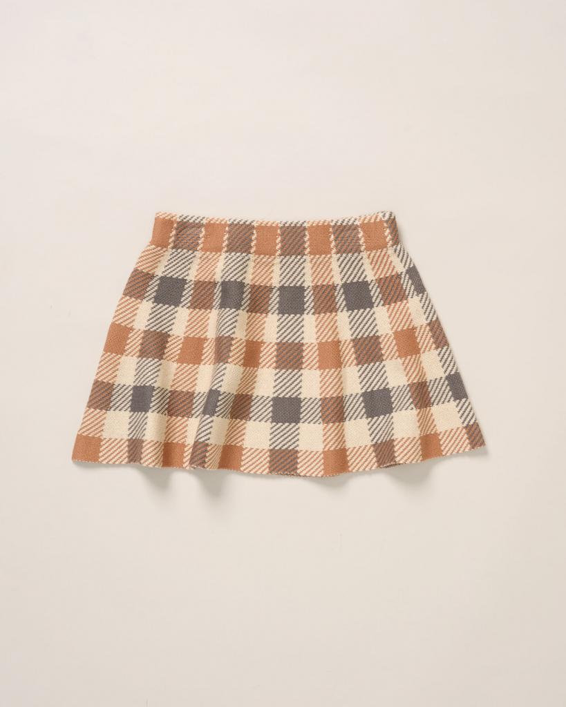 Knit Cardi & Tartan Skirt