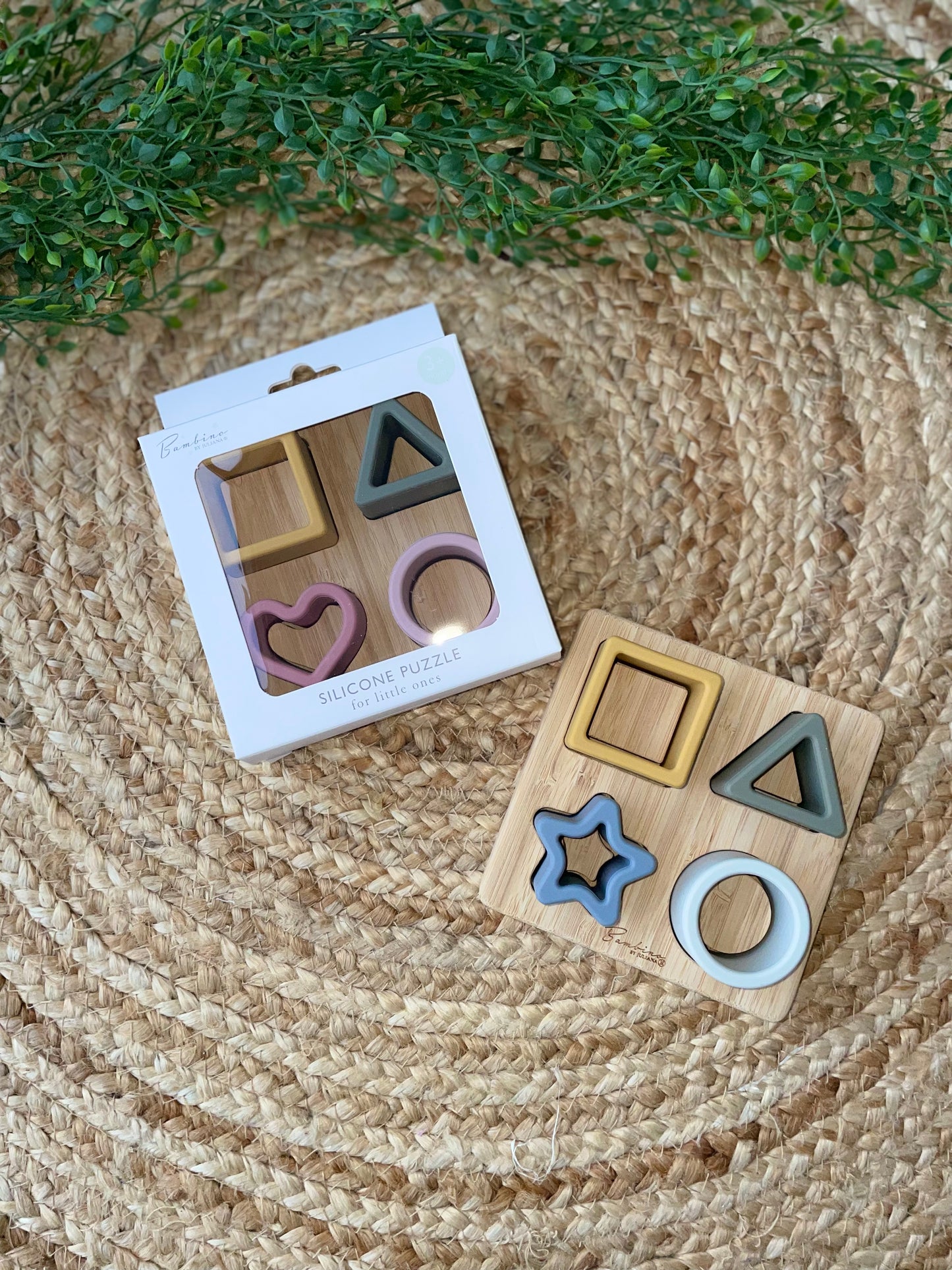 Bamboo/Sillicone Shape Puzzle