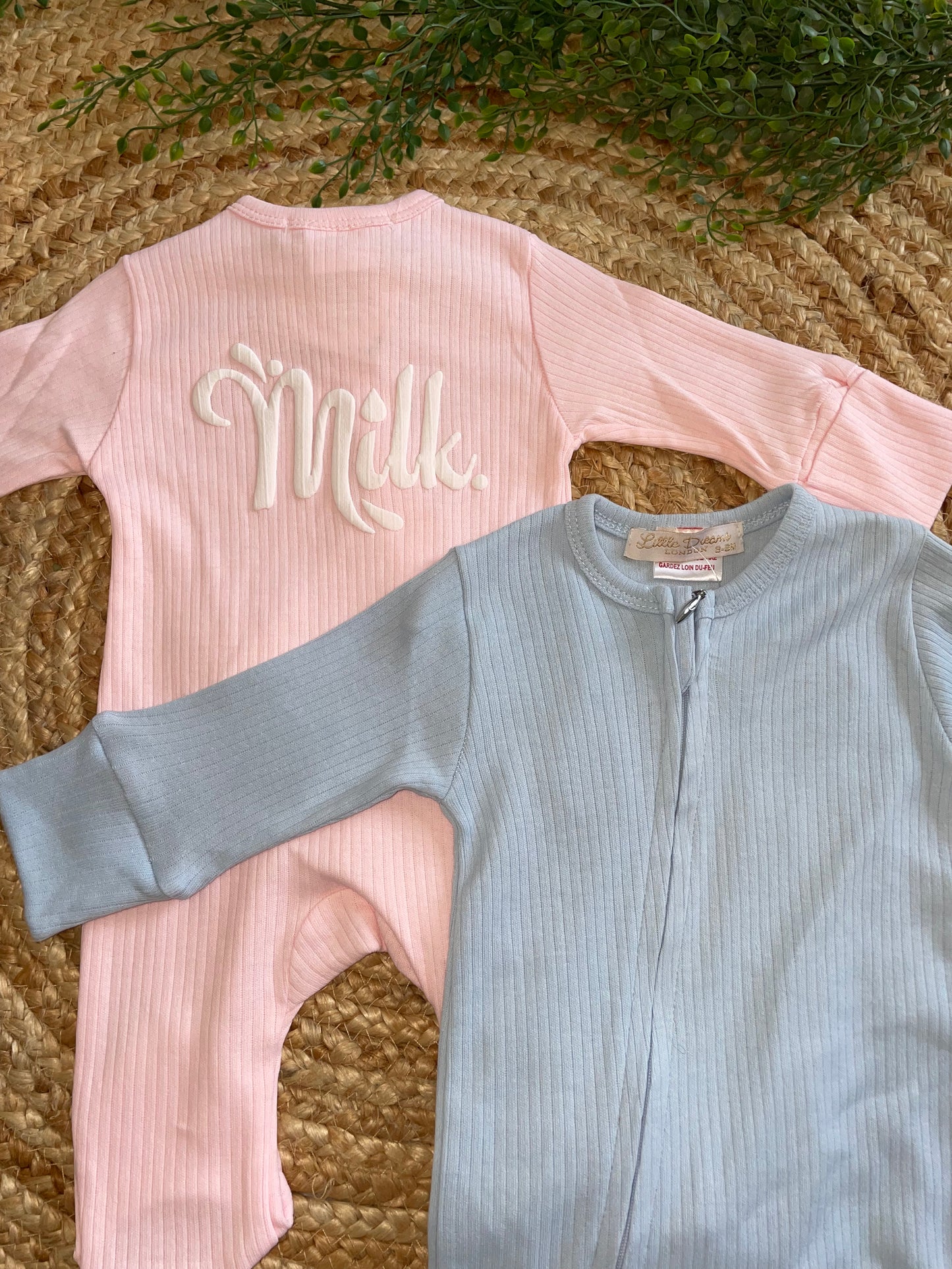 'Milk' Zip Sleepsuit