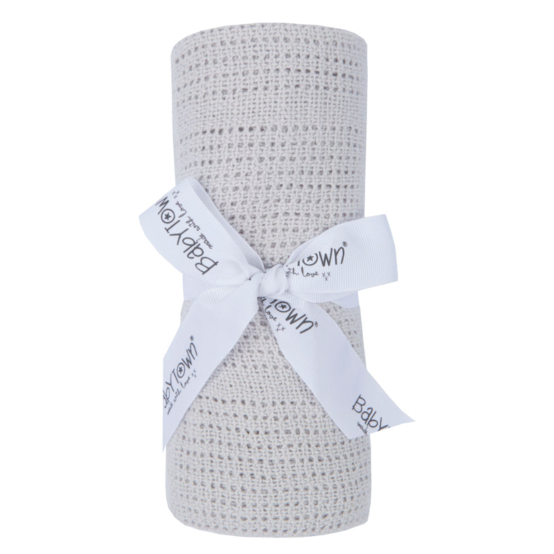 Soft Cellular Blanket- Grey