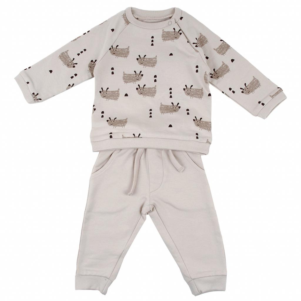 Organic Puppy Print Lounge Two Piece