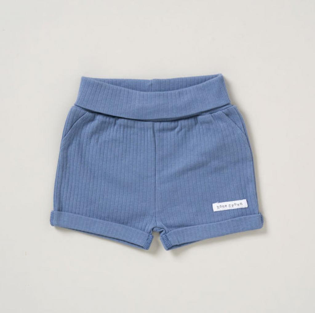 Organic "Hello World" Ribbed Shorts Set