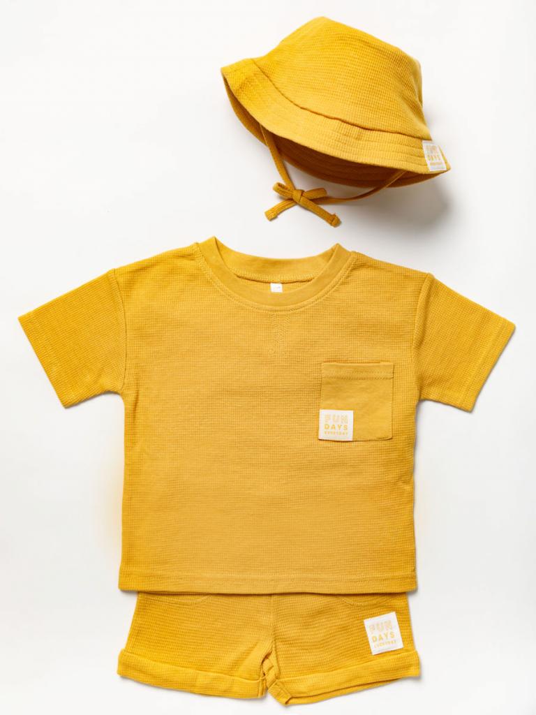 Yellow 'Fun days' Short Set