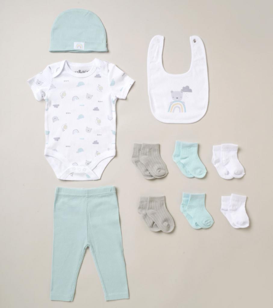 'Teddy bear' Ribbed 10 Piece Set