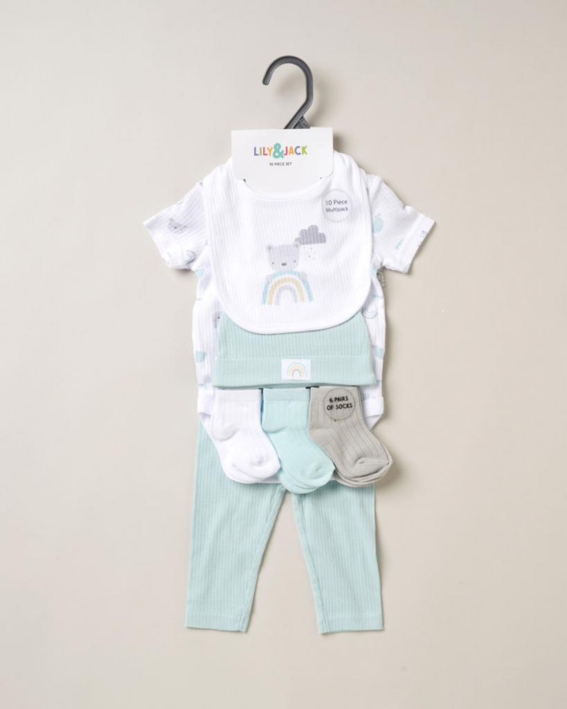 'Teddy bear' Ribbed 10 Piece Set
