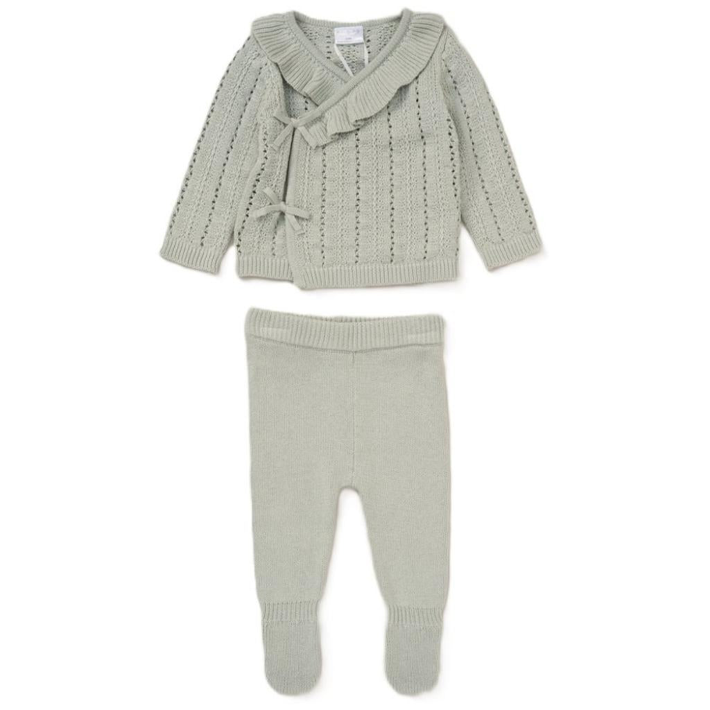 Wrap Frill Knitted Co-ord