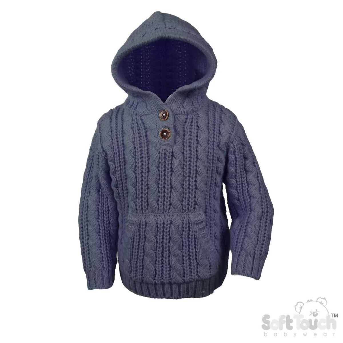 Blue cable cardi