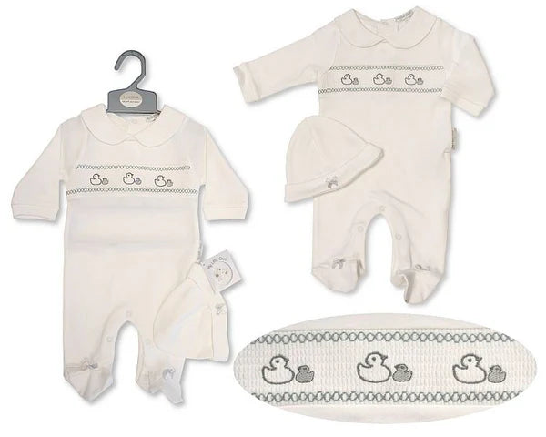 Ducks Smocked Sleepsuit