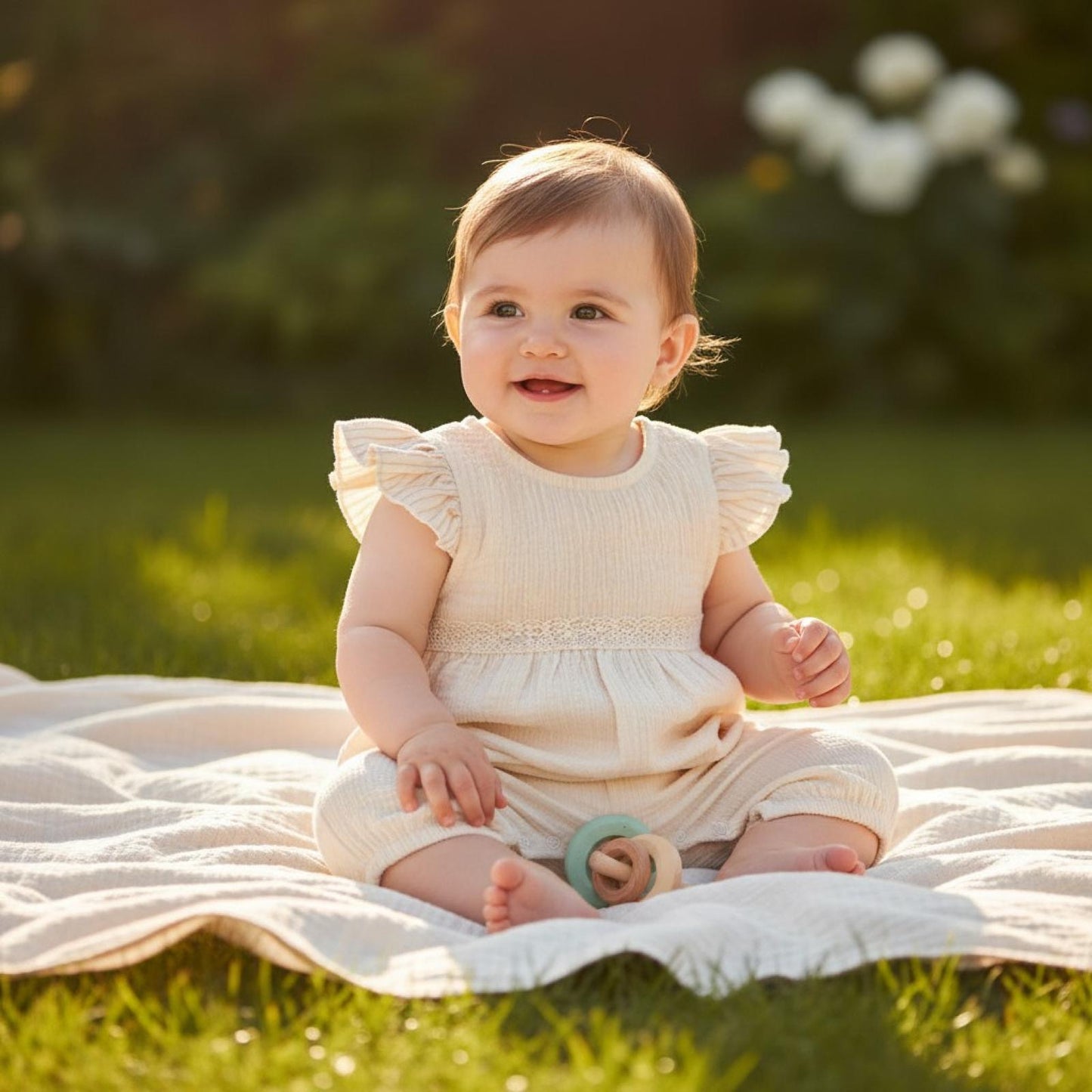 Cotton muslin Bow Romper