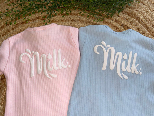 'Milk' Zip Sleepsuit