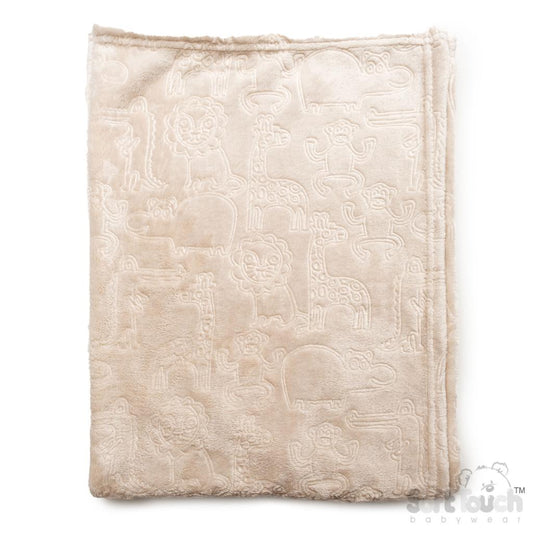 Animals Embossed Wrap Blanket