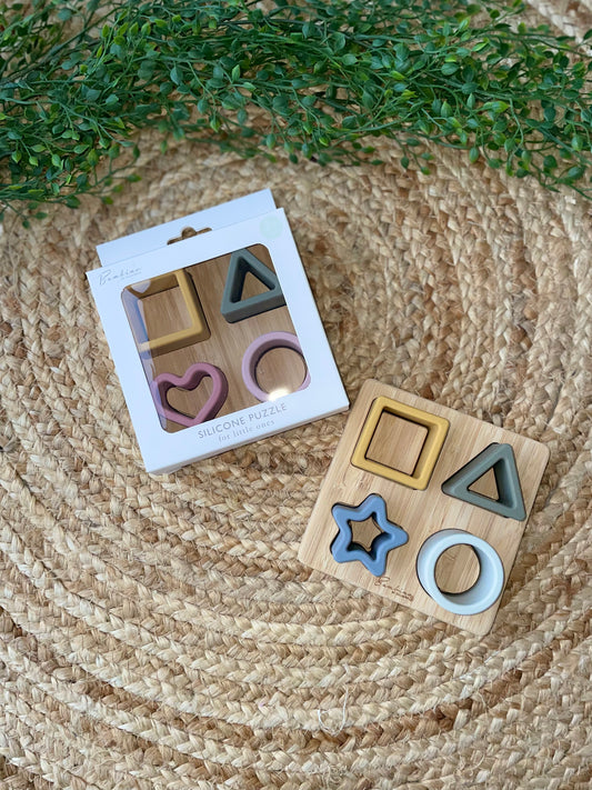 Bamboo/Sillicone Shape Puzzle