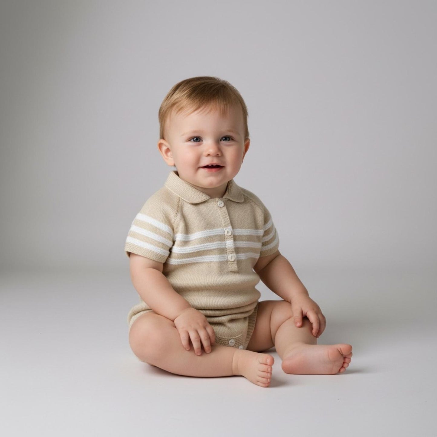 Stripe biscuit Romper
