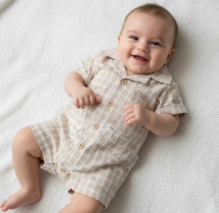 Checked Romper
