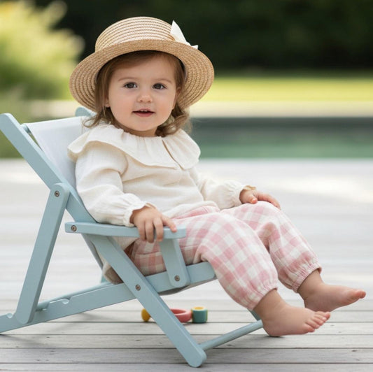 Gingham Pink trousers set