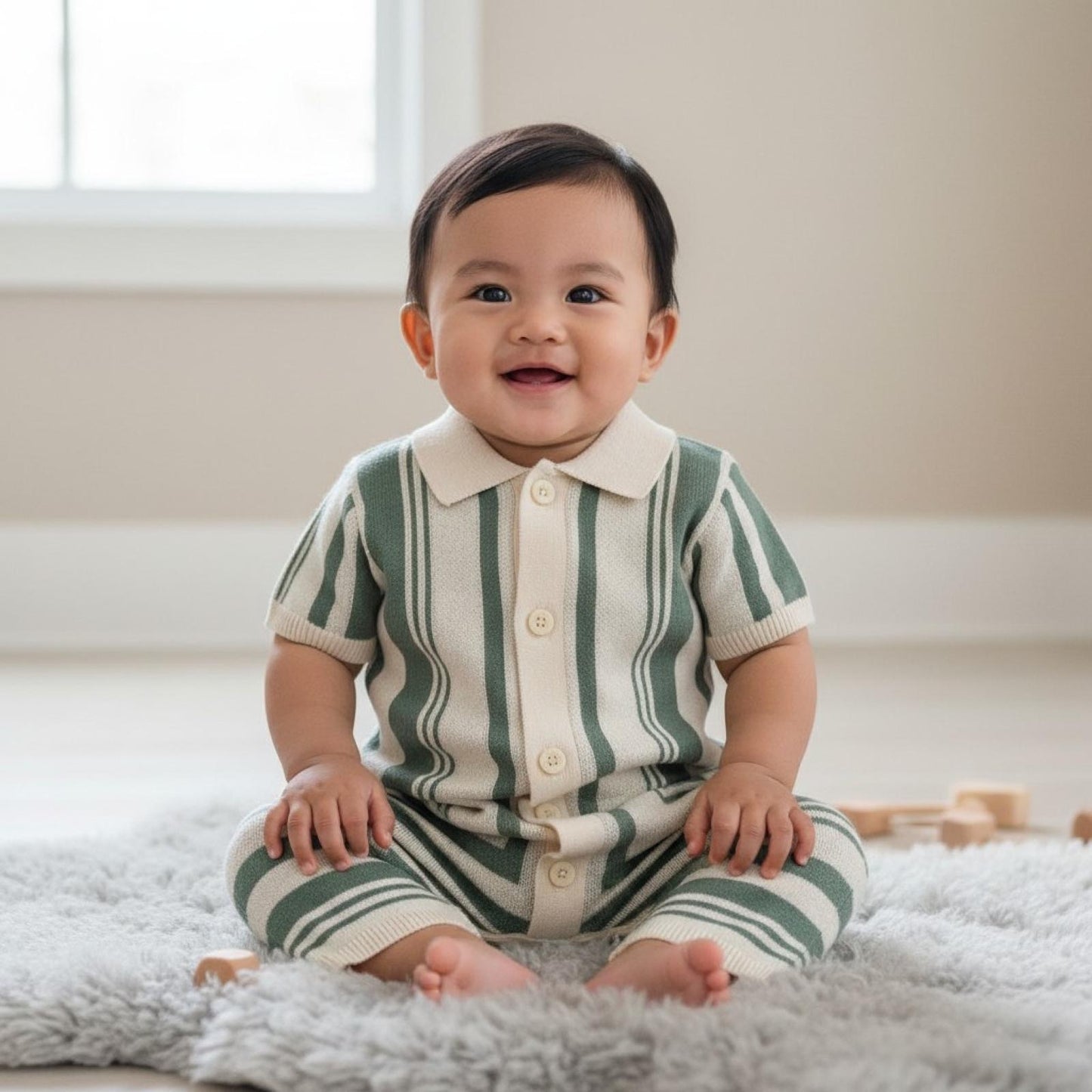 Geometric cotton Romper