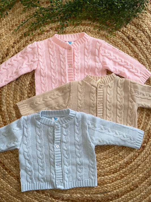 Cable knit cardigan