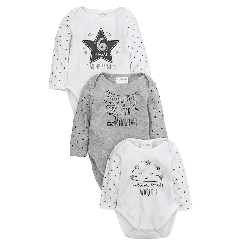 Milestone bodysuits (3 pack)