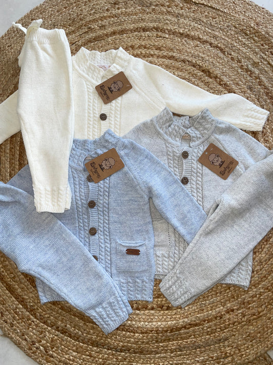 Cable Knit Cardigan Set