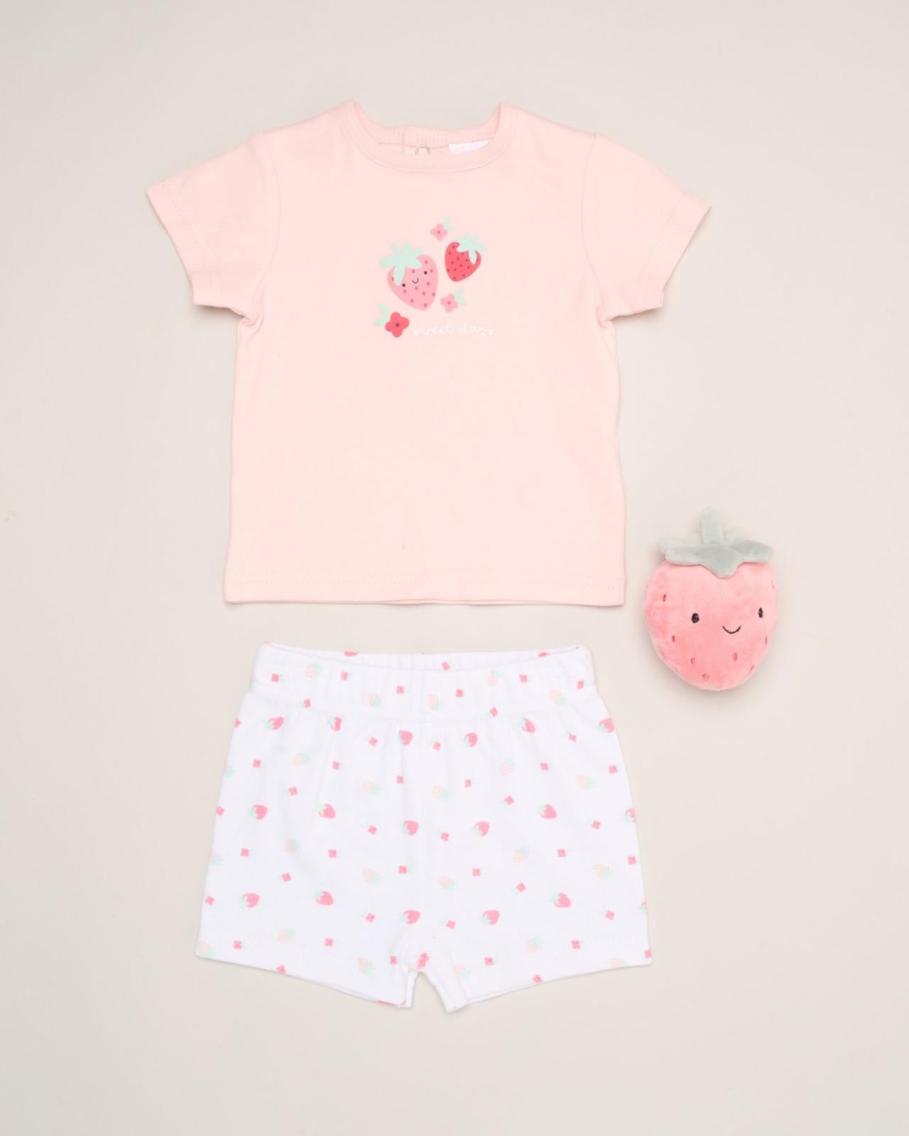 Strawberry shorts set with plushie
