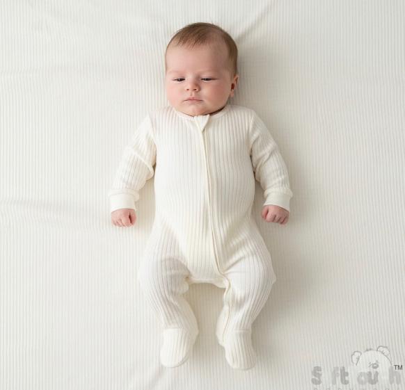 Cotton zip up Babygro