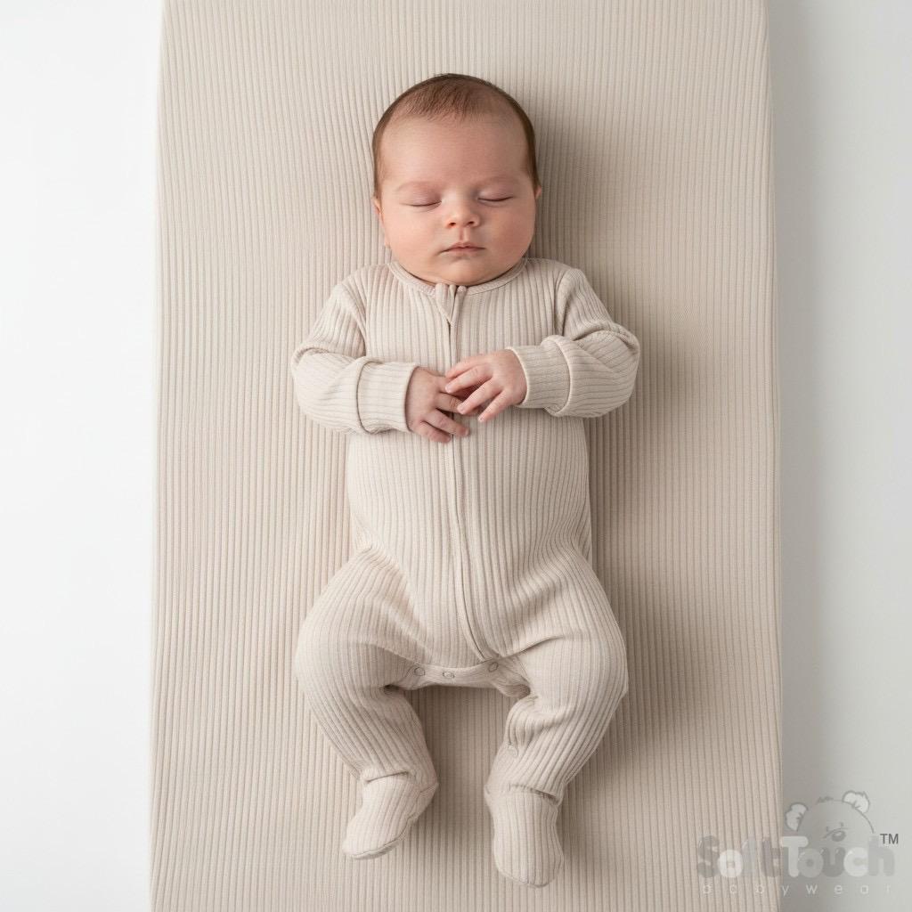 Cotton zip up Babygro