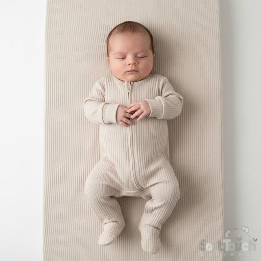 Cotton zip up Babygro