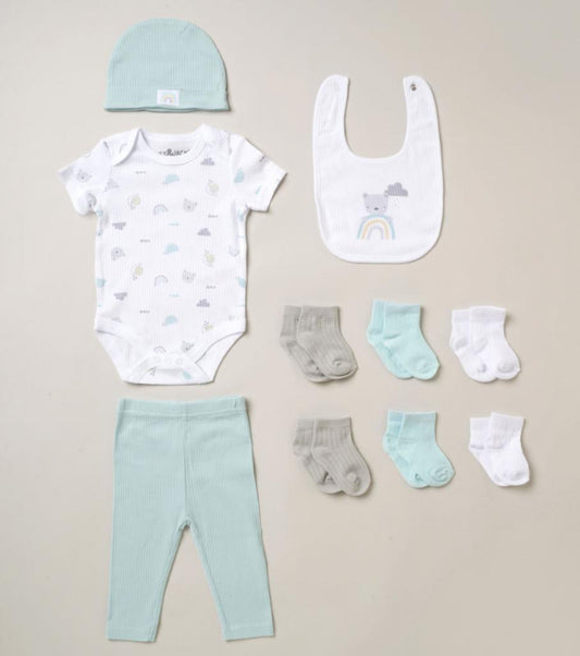 'Teddy bear' Ribbed 10 Piece Set