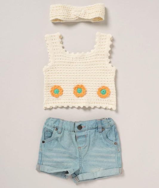 Crochet Sunflower Set