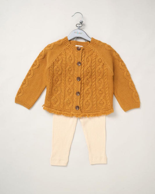 Cable Cardigan set