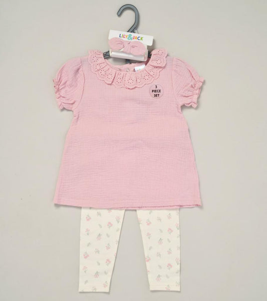Muslin Floral Leggings Set