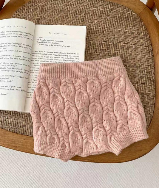 Luxury knit collar shorts 2 piece
