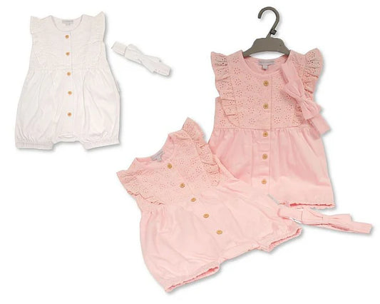 White Lace Romper with Headband